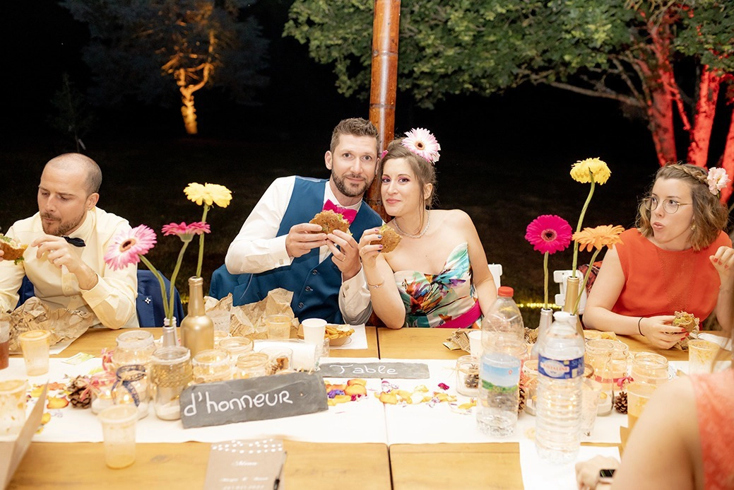 Buffet par Le Picurieux Food truck Toulouse lors d'un mariage &agrave; Buzet sur Tarn